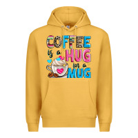 Mustard coffee is a hug in a Premium Hoodie - Zillion Design Studio