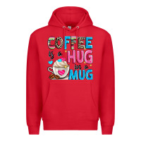 Red coffee is a hug in a Premium Hoodie - Zillion Design Studio