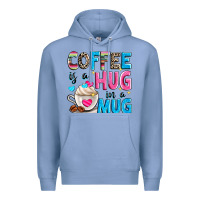 Colony Blue coffee is a hug in a Premium Hoodie - Zillion Design Studio