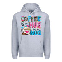 Heather Grey coffee is a hug in a Premium Hoodie - Zillion Design Studio