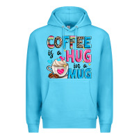Ocean Blue coffee is a hug in a Premium Hoodie - Zillion Design Studio