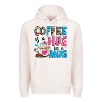 Pale Pink coffee is a hug in a Premium Hoodie - Zillion Design Studio