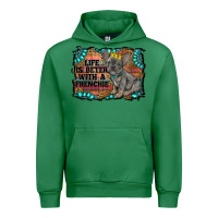 Emerald life is better with a frenchie Urban Hoodie - RanaPortraitStore