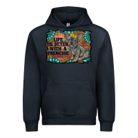 Navy life is better with a frenchie Urban Hoodie - RanaPortraitStore