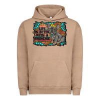 Pigment Burro life is better with a frenchie Urban Hoodie - RanaPortraitStore