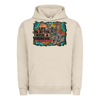 Pigment French Oak life is better with a frenchie Urban Hoodie - RanaPortraitStore