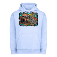 Pigment Grape Ice life is better with a frenchie Urban Hoodie - RanaPortraitStore
