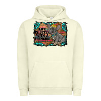 Pigment Pistachio life is better with a frenchie Urban Hoodie - RanaPortraitStore