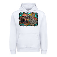 White life is better with a frenchie Urban Hoodie - RanaPortraitStore