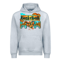 Heather Grey basketball mom with leopard Urban Hoodie - Zillion Design Studio
