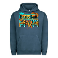Pigment Midnight Navy basketball mom with leopard Urban Hoodie - Zillion Design Studio