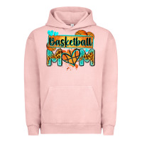 Pigment Salmon basketball mom with leopard Urban Hoodie - Zillion Design Studio