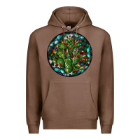 Chestnut Christmas Santa Claus round Premium Hoodie - RanaPortraitStore