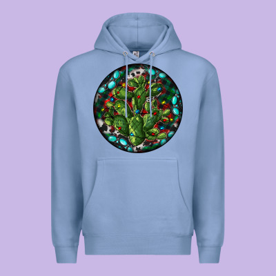 Christmas Santa Claus Round Premium Hoodie Designed By Ranaportraitstore