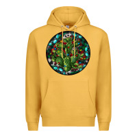 Mustard Christmas Santa Claus round Premium Hoodie - RanaPortraitStore