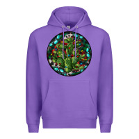 Purple Christmas Santa Claus round Premium Hoodie - RanaPortraitStore