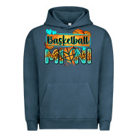 Pigment Midnight Navy basketball mini with leopard Urban Hoodie - Zillion Design Studio