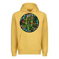 Antique Gold Christmas Santa Claus round Premium Hoodie - RanaPortraitStore
