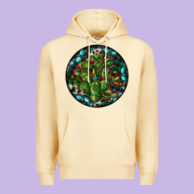 Christmas Santa Claus Round Premium Hoodie Designed By Ranaportraitstore