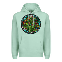 Seafoam Christmas Santa Claus round Premium Hoodie - RanaPortraitStore
