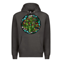 Smoke Christmas Santa Claus round Premium Hoodie - RanaPortraitStore