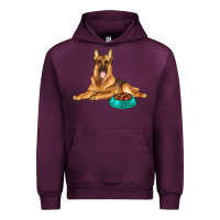 German Shepherd With Food Bowl Urban Hoodie | Teevron