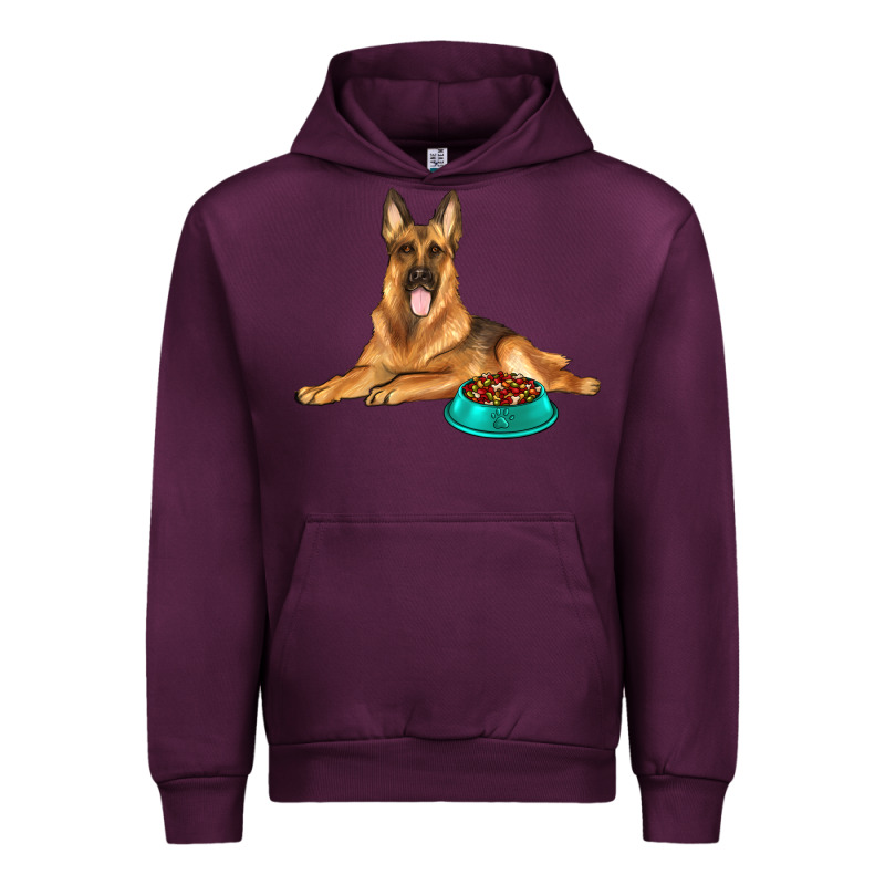 German Shepherd With Food Bowl Urban Hoodie by texasbilliewilder | Teevron