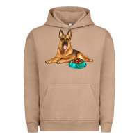 Pigment Burro german shepherd with food bowl Urban Hoodie - texasbilliewilder