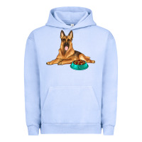 Pigment Grape Ice german shepherd with food bowl Urban Hoodie - texasbilliewilder