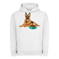 Pigment Lunar Rock german shepherd with food bowl Urban Hoodie - texasbilliewilder