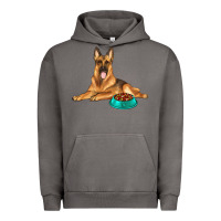Pigment Tornado german shepherd with food bowl Urban Hoodie - texasbilliewilder