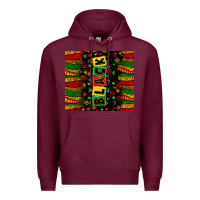 Burgundy black license letters Premium Hoodie - Zillion Design Studio
