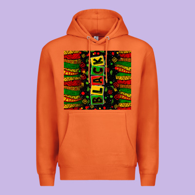 Black License Letters Premium Hoodie Designed By Zillion Design Studio