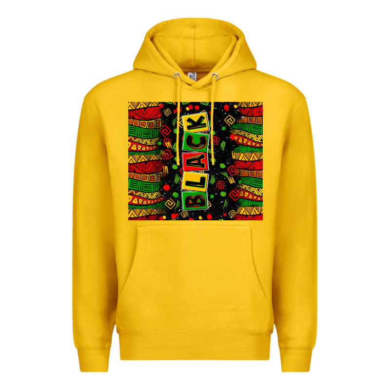 Black License Letters Premium Hoodie by Zillion Design Studio | Teevron