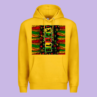 Black License Letters Premium Hoodie Designed By Zillion Design Studio