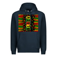 Navy black license letters Premium Hoodie - Zillion Design Studio