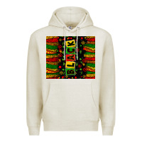 Oatmeal Heather black license letters Premium Hoodie - Zillion Design Studio