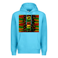 Ocean Blue black license letters Premium Hoodie - Zillion Design Studio