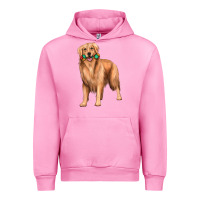 Fuchsia Pink golden retriever with toys Urban Hoodie - texasbilliewilder