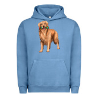 Pigment Pebble Blue golden retriever with toys Urban Hoodie - texasbilliewilder