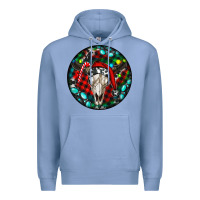 Colony Blue Christmas skull Premium Hoodie - RanaPortraitStore