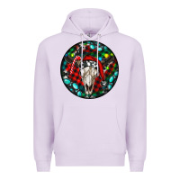 Lilac Christmas skull Premium Hoodie - RanaPortraitStore