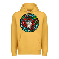 Mustard Christmas skull Premium Hoodie - RanaPortraitStore