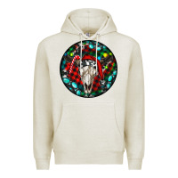 Oatmeal Heather Christmas skull Premium Hoodie - RanaPortraitStore