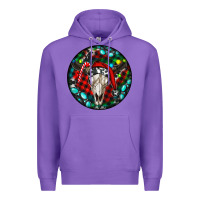 Purple Christmas skull Premium Hoodie - RanaPortraitStore