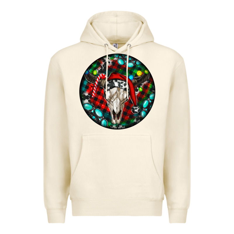 Christmas Skull Premium Hoodie by RanaPortraitStore | Teevron