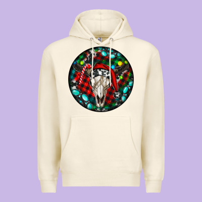 Christmas Skull Premium Hoodie Designed By Ranaportraitstore