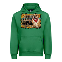 Emerald life is better with a bulldog Urban Hoodie - RanaPortraitStore