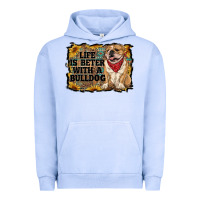 Pigment Grape Ice life is better with a bulldog Urban Hoodie - RanaPortraitStore