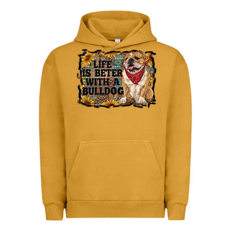 Life Is Better With A Bulldog Urban Hoodie by RanaPortraitStore | Teevron
